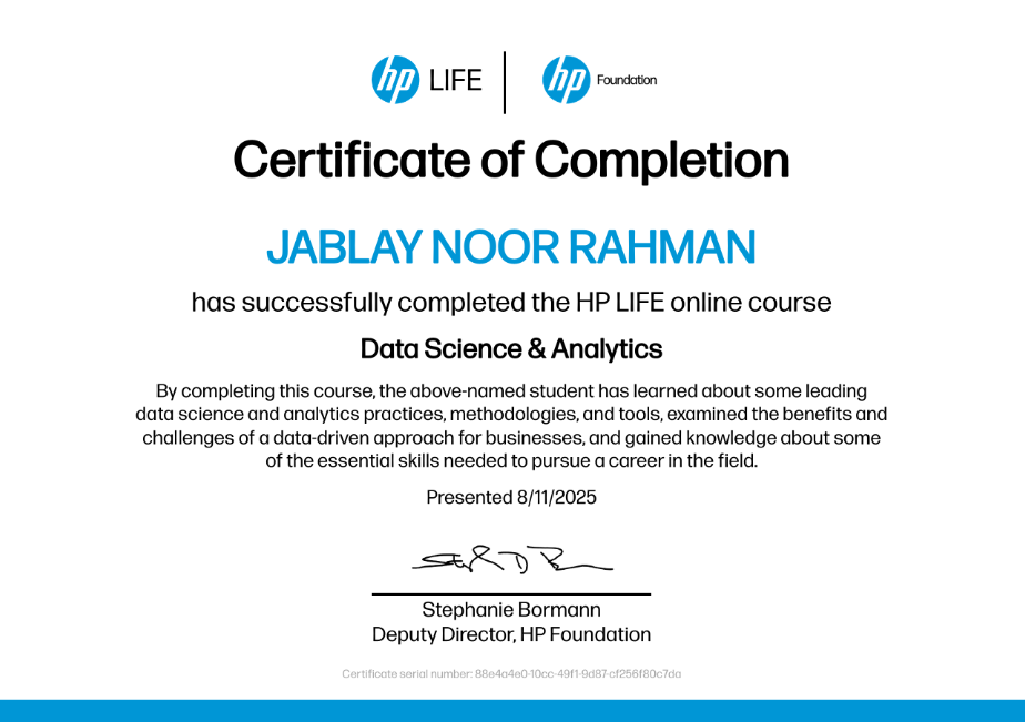 Data Science Certificate