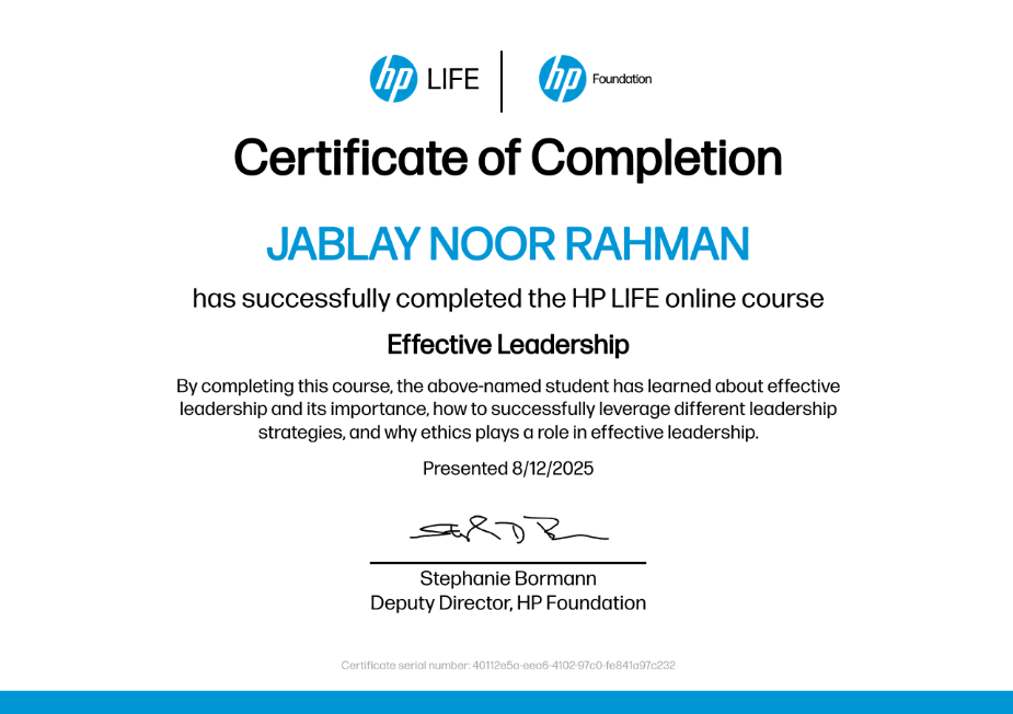 Effective Leadership Certificate