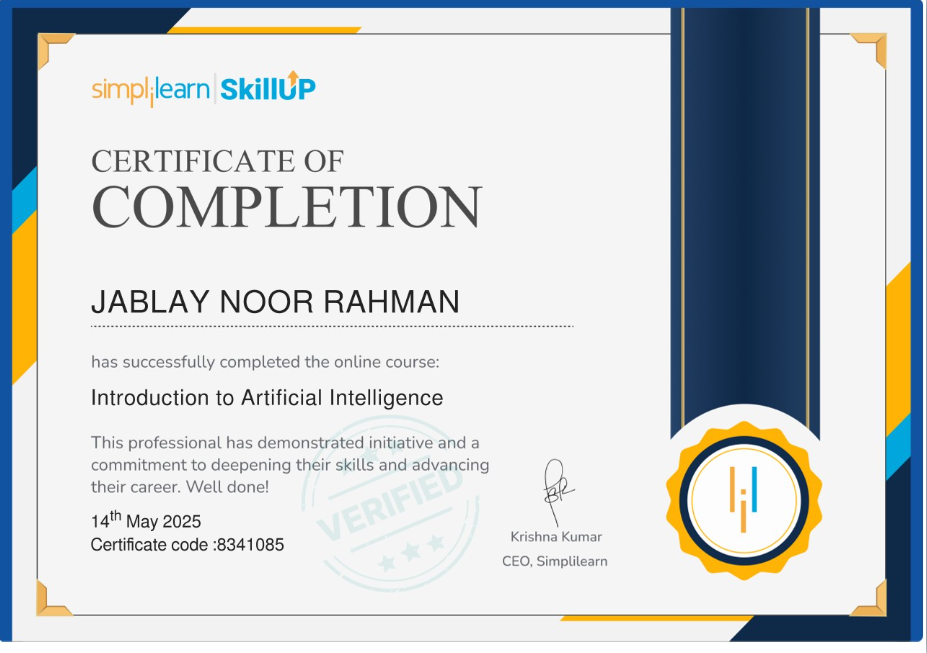AI Introduction Certificate